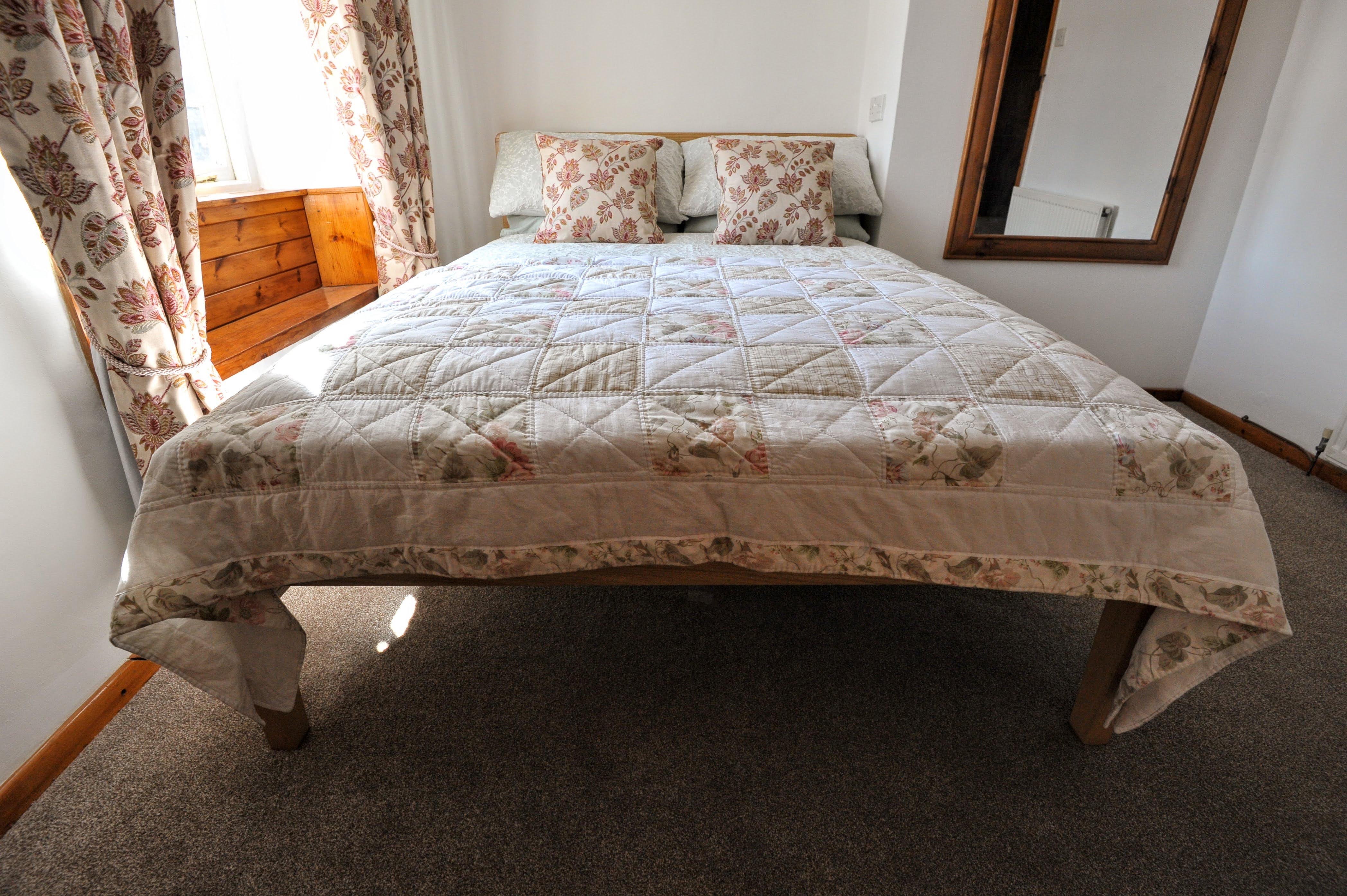 First floor bedroom detail at The Little Green Cottage