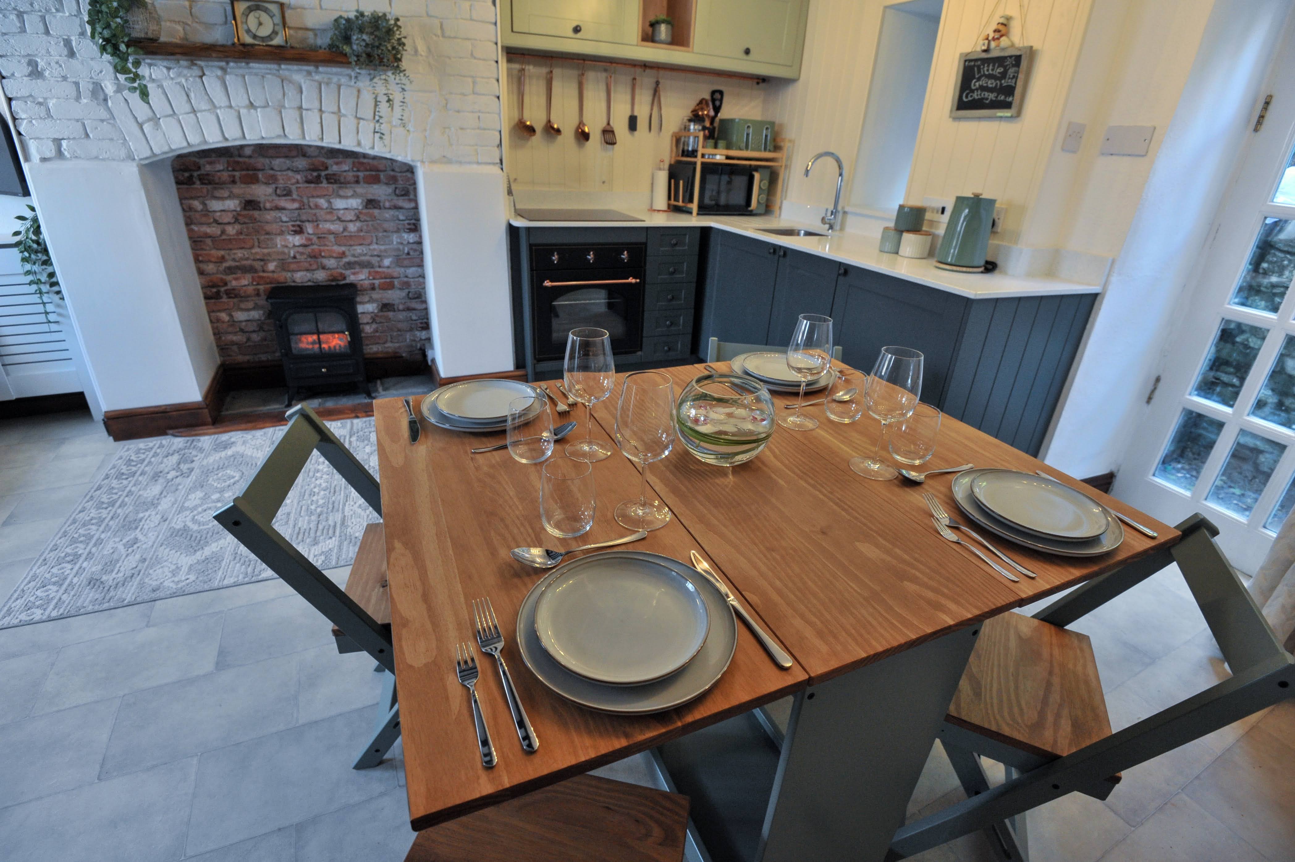 Dining area at The Little Green Cottage