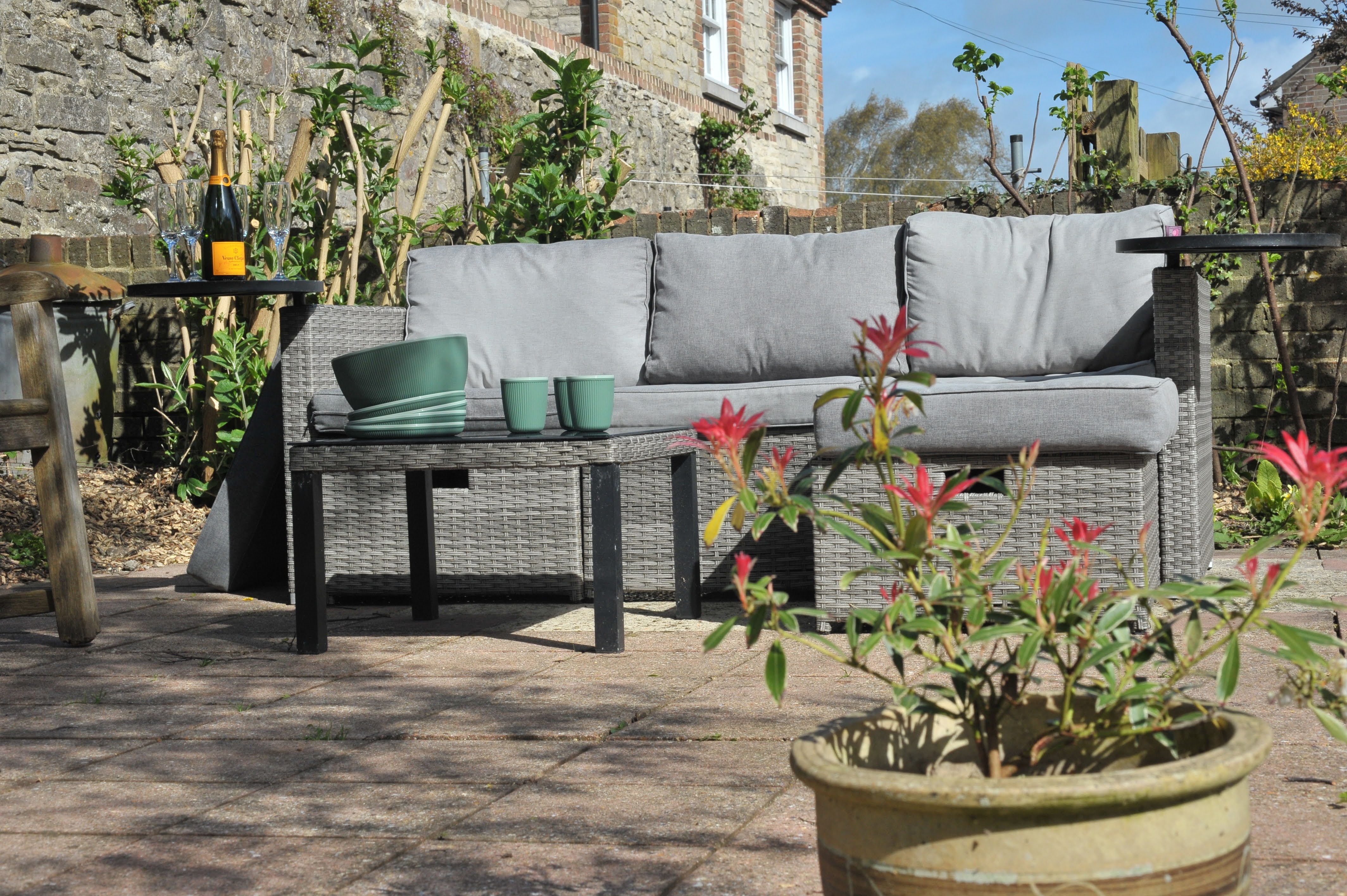 Garden area at The Little Green Cottage